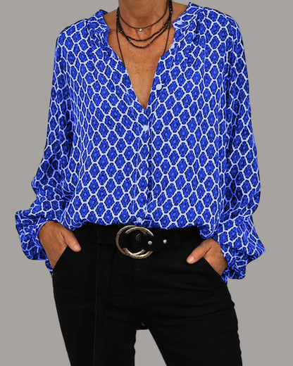 Elara | Casual V-Neck Blouse
