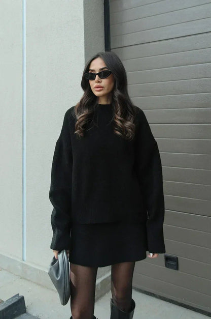 Kaelia | Knitted Top & Skirt Set